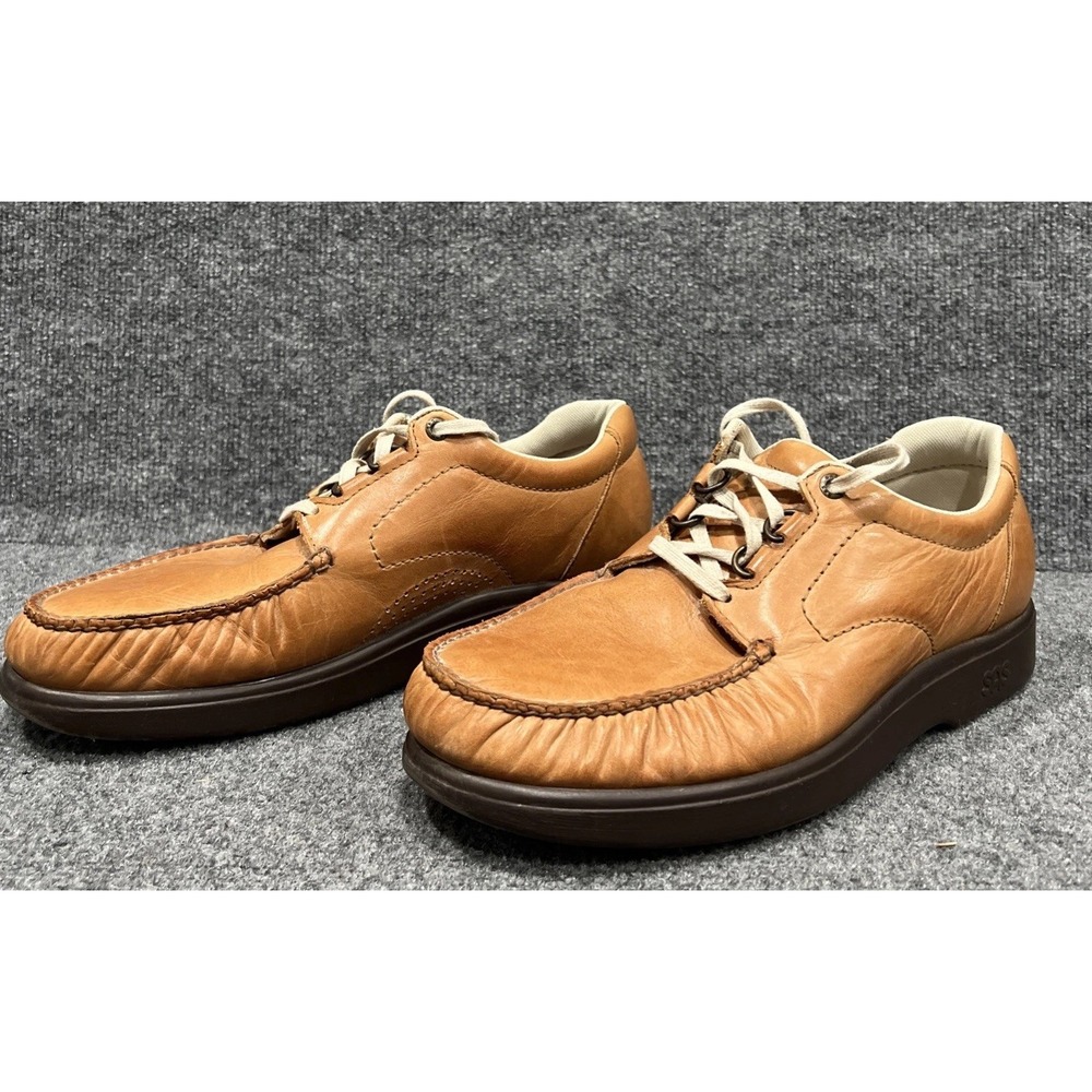 SAS Bout Time Lux Comfort Tan Leather Loafer Shoes Mens Size 12.5 N Orthopedic
